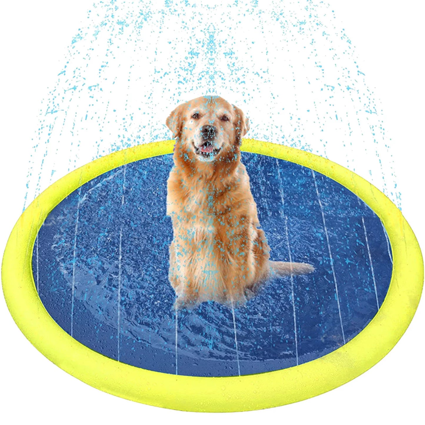 Sprinkler YHAIOGS Slip Dog Mat Bath Pet Non Spray Mat Mat Splashing Outdoor Swimming 150CMPVC