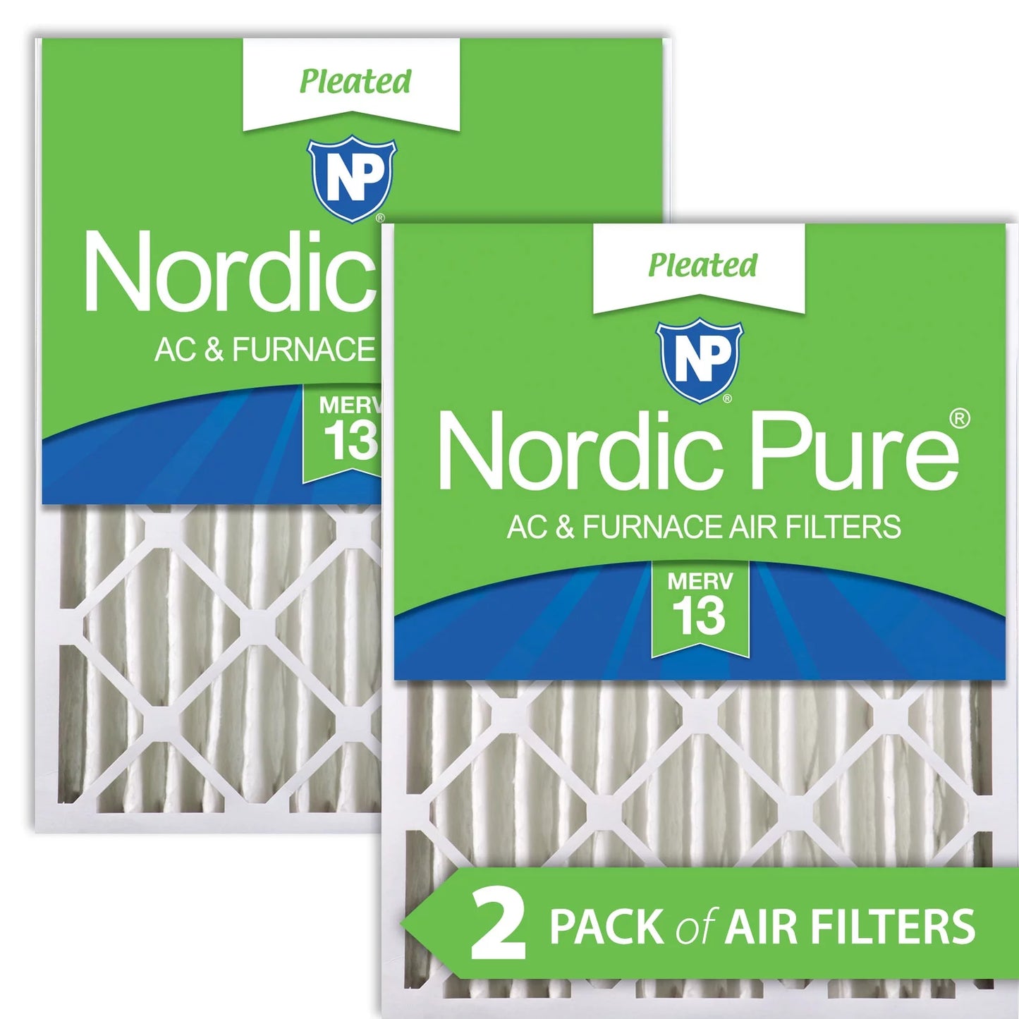 Nordic (3 20x25x4 Pure Filters Pleated Air 2 MERV 13 Pack 5/8)