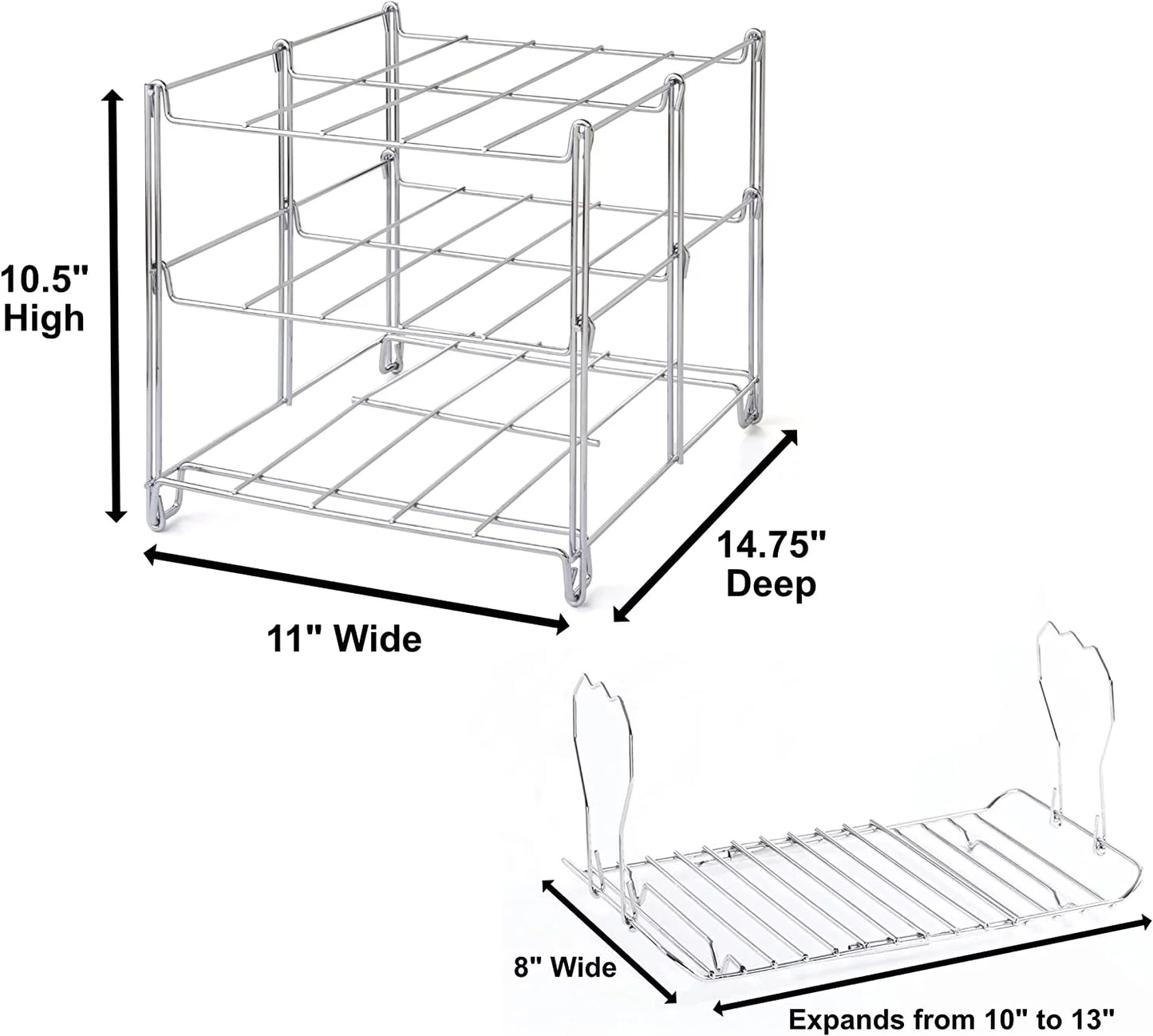 | Oven Baking Rack Space & (1) Roasting Lifter And & Turkey Saving | Rack Includes 3-Tier Tasks Oven (1) Turkey Rack Roasting Collapsible Multiple Lifter For KOVOT Oven Rack