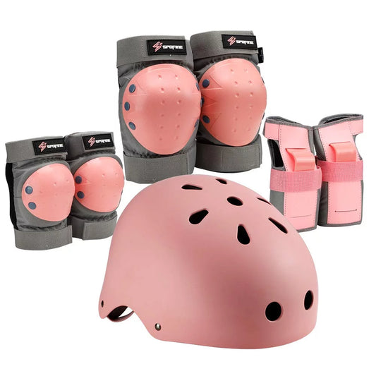 Youth Protective Wrist Gear Cycling Pad Set S for Pad Knee Skateboard, SPOFINE Pink Helmet, Small Helmet Guard Bike, Kids for Elbow Bike Adult, Skating, Toddler