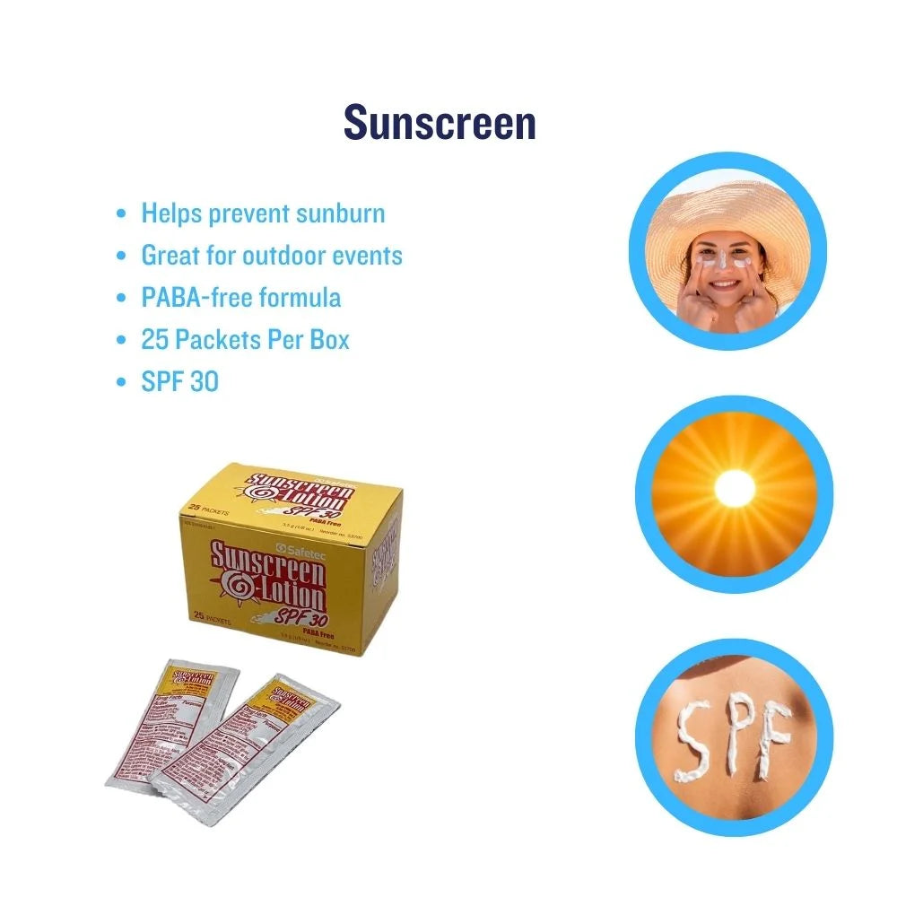 30 mg - - formula 100 SPF Safetec Sunscreen 3.5 (MS-84250) Packets PABA-free Lotion