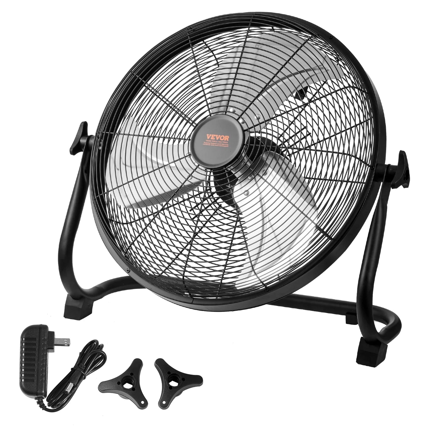 Cordless Fans Variable Tilt Heavy 360 SKYSHALO 16-inch Fan Degree Metal Speed Duty