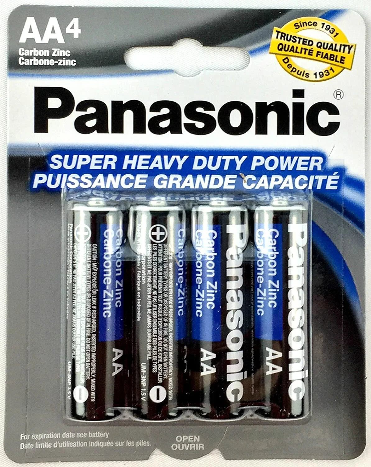 Super Battery Carbon Zinc Double Heavy Duty Batteries A AA Panasonic Power 100pc 1.5v