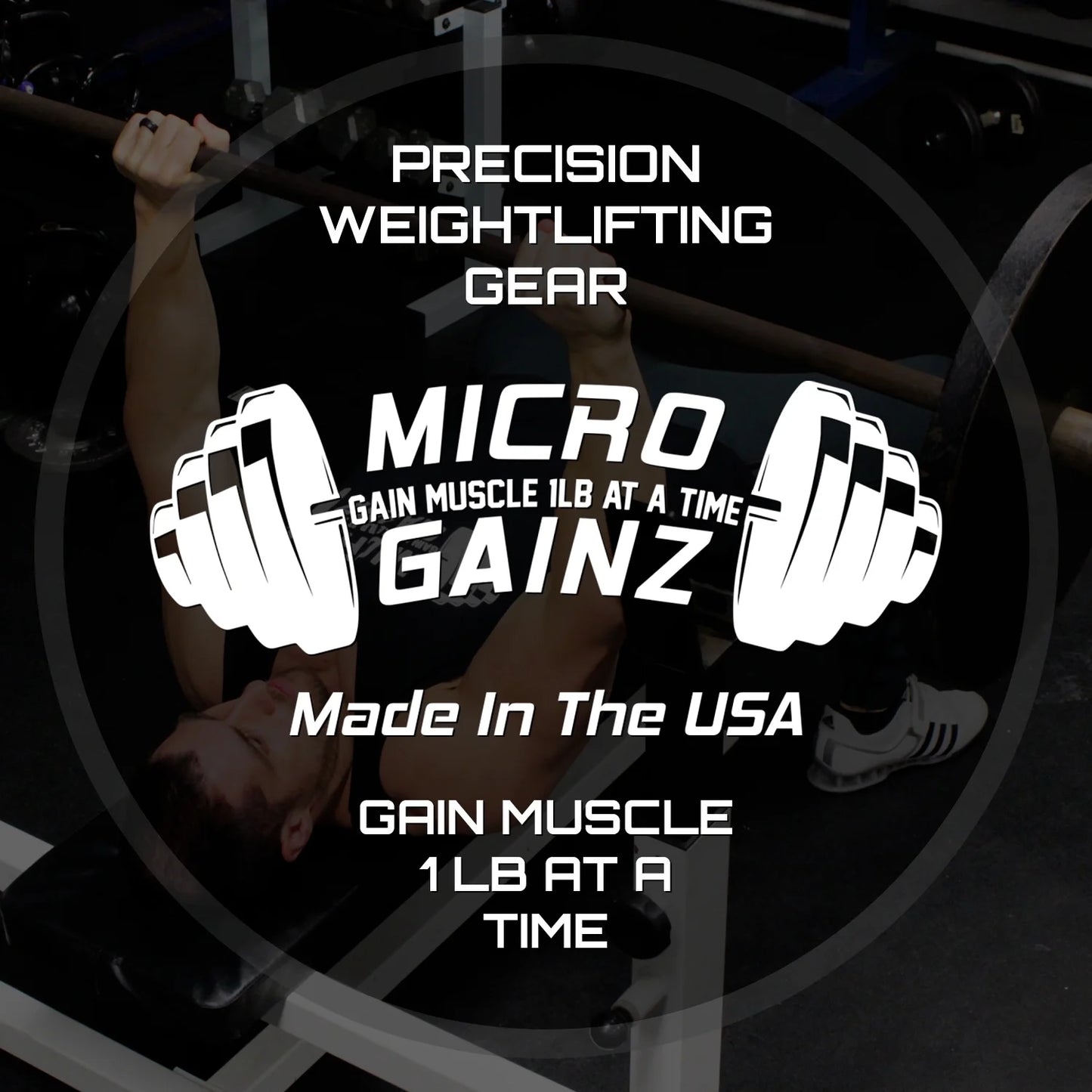 Weight Plate Micro w/ (8 Bag- For Made Set of Plates Gainz Olympic Plate .25LB-.50LB-.75LB-1LB Barbells, in USA Multi-Color Fractional Calibrated Set)