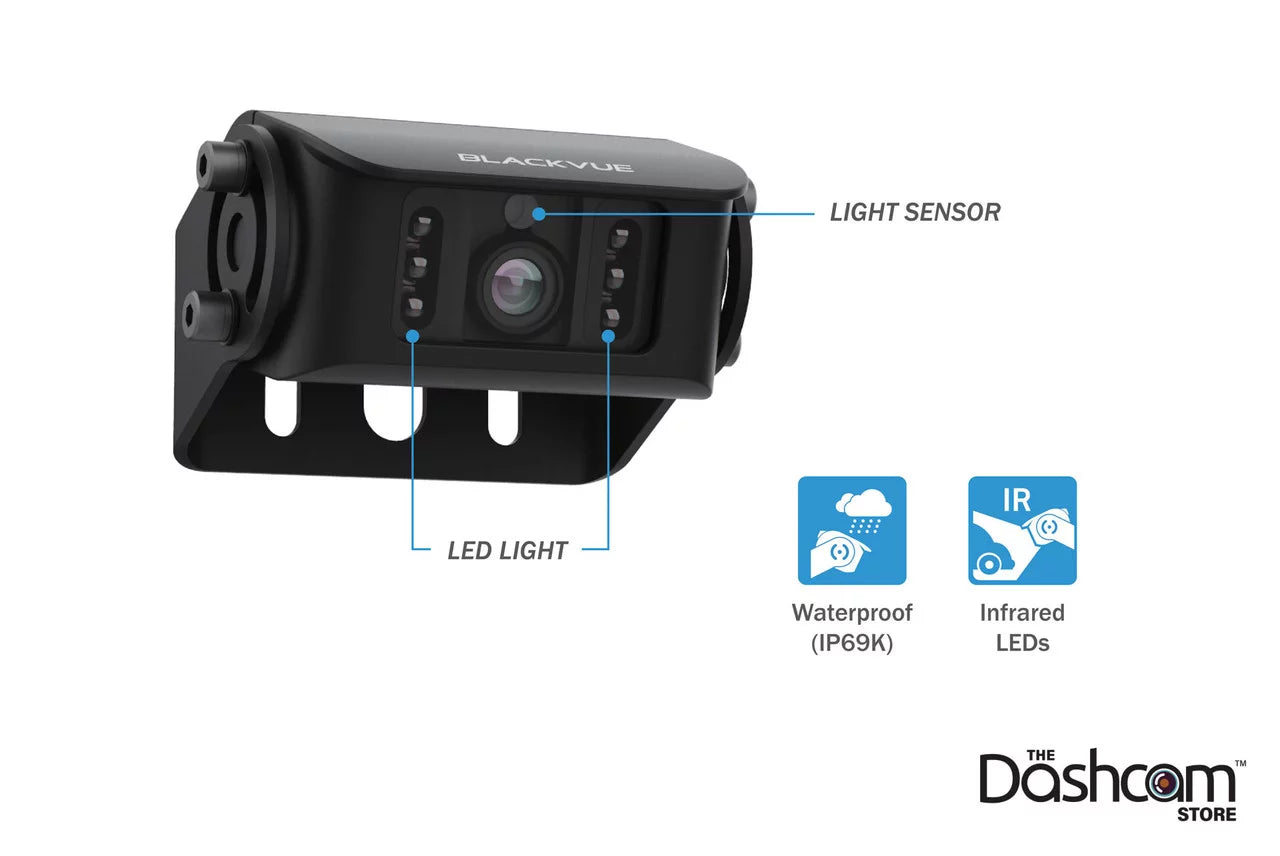 Waterproof & Card BlackVue DR770X-2CH-TRUCK Exterior Cam 60FPS Dash 1080p | Cloud-Ready With + GPS Front 256GB WiFi