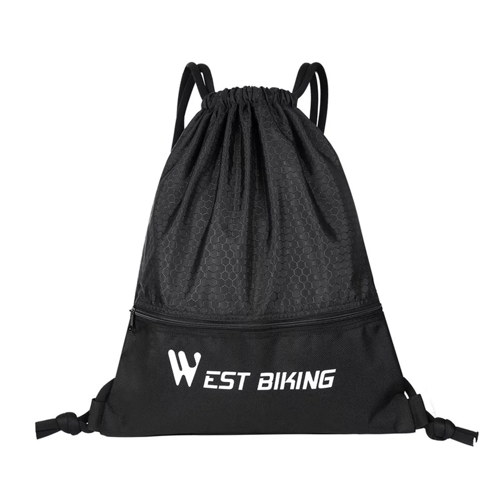 Bag BIKING WEST Outdoor Backpack, Sackpack Sports Drawstring Black