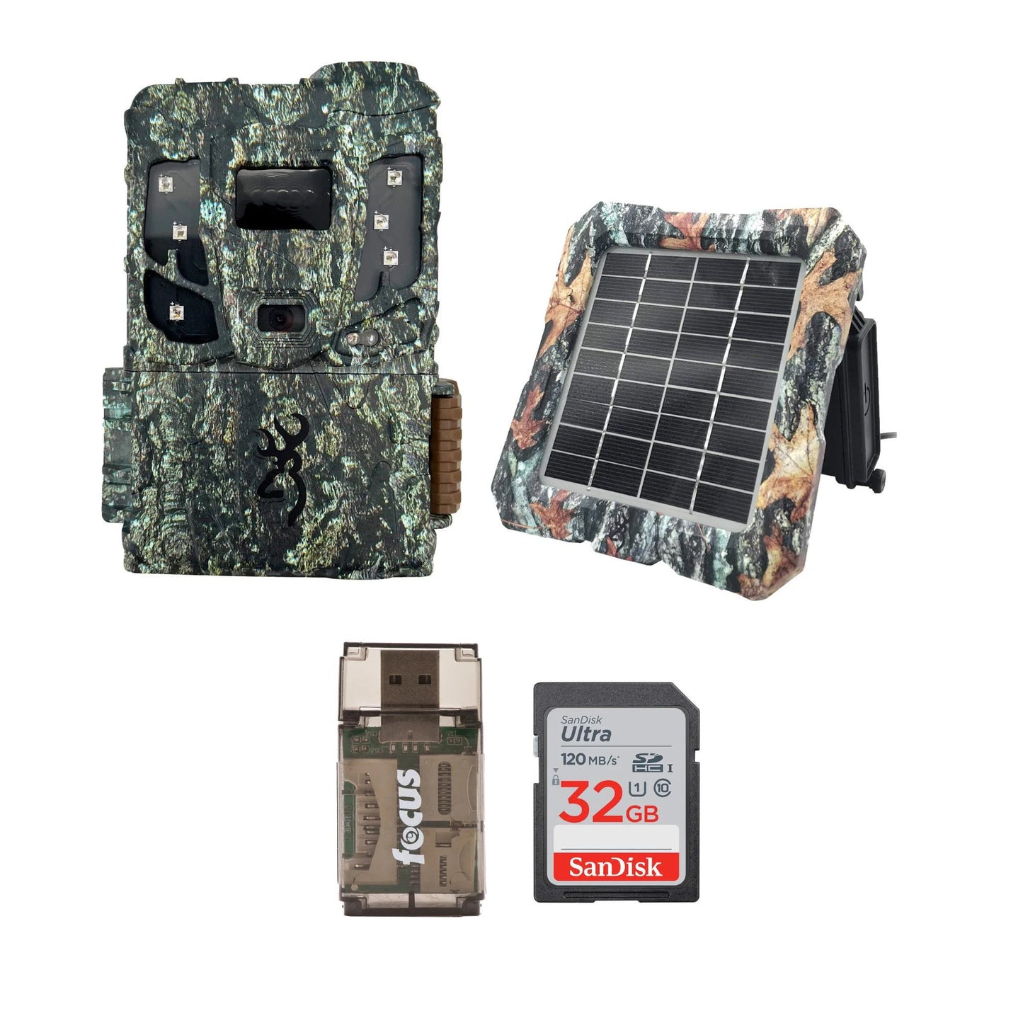 Scout HD Reader, TrailCamera Pro M/CRD Browning Solar w/32GB Power Cellular Max