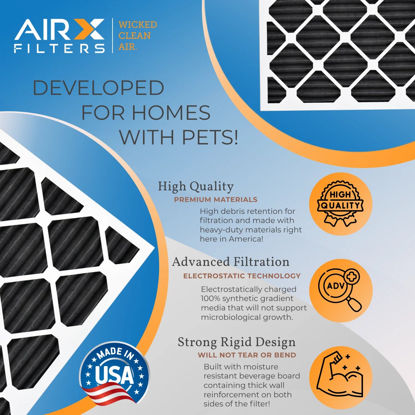 24x30x1 by WICKED FPR Air CLEAN AC AIR. 6 AIRX Odor Filter FILTERS to Comparable Furnace 5 Pack 8 HVAC Premium USA Carbon MPR MERV Filter & Filters Made Eliminator 700 24x30x1