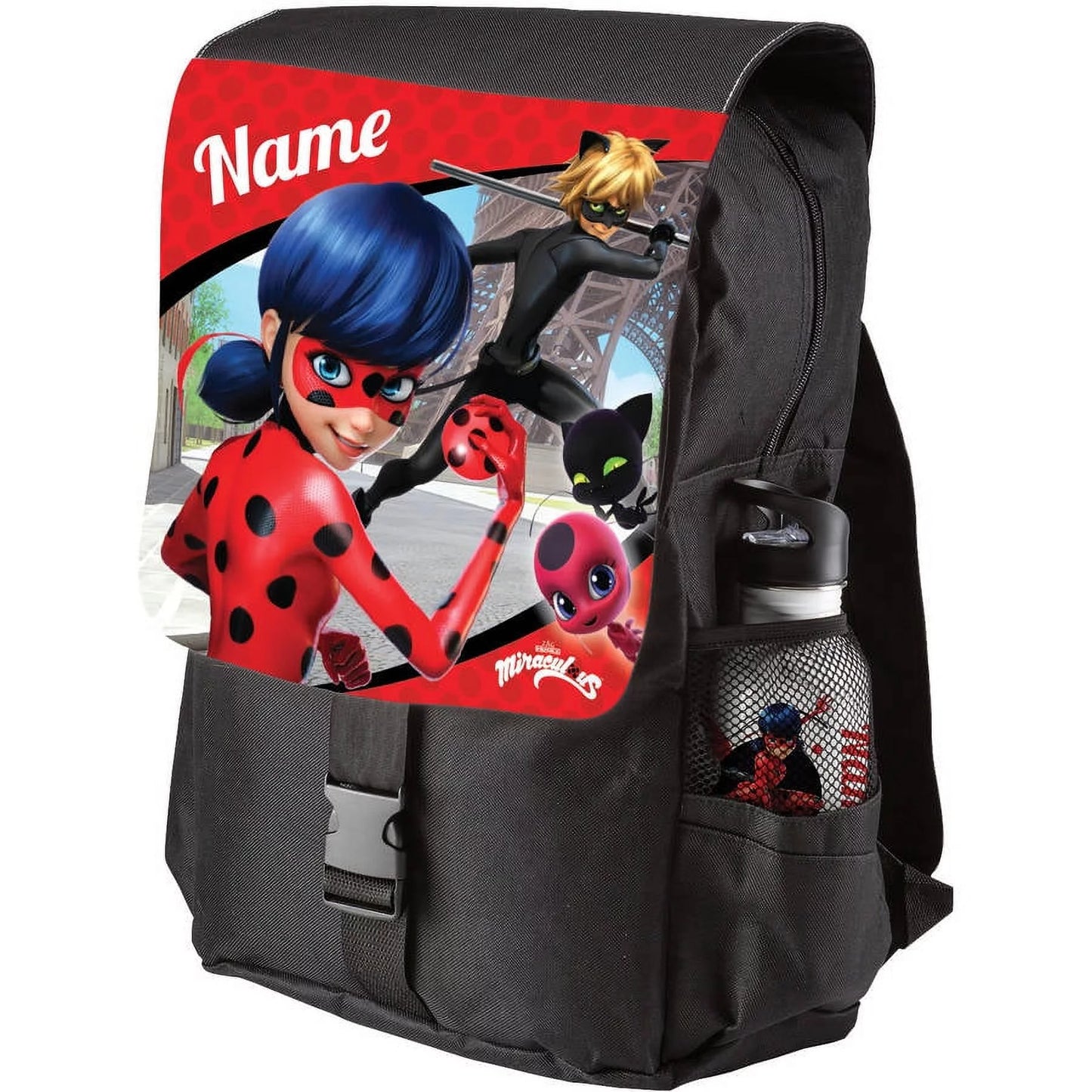 On Silver Spots Backpack, Claws Miraculous Personalized Out