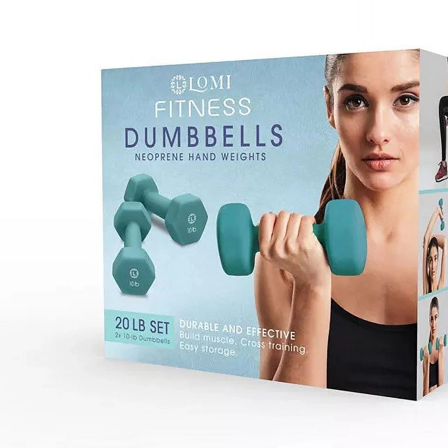 (Like 10-lb 2x Lomi New) Teal DUMBBELLS