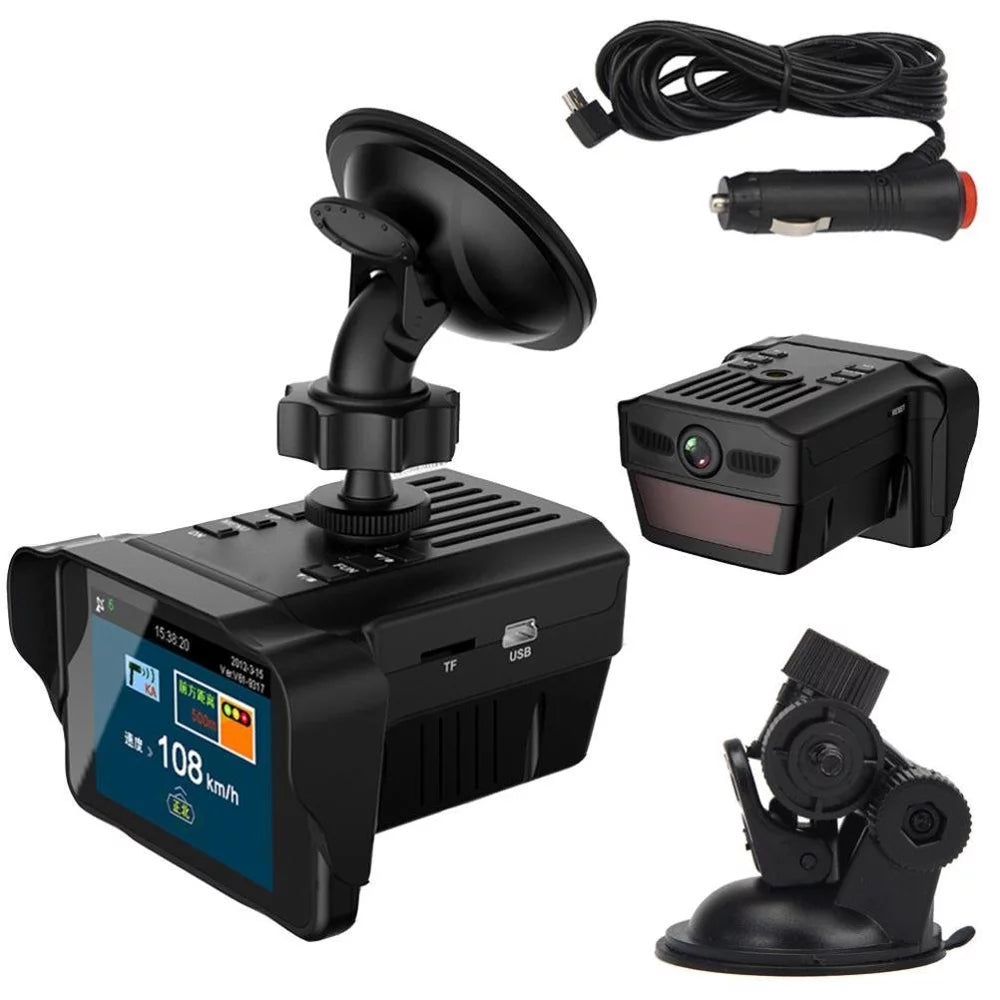 Car and Speed Cam Recorder DVR 2-in-1 moobody 1080P Radars Wide Car Camera Detector Car Angle Dash camera 140° Dashboard