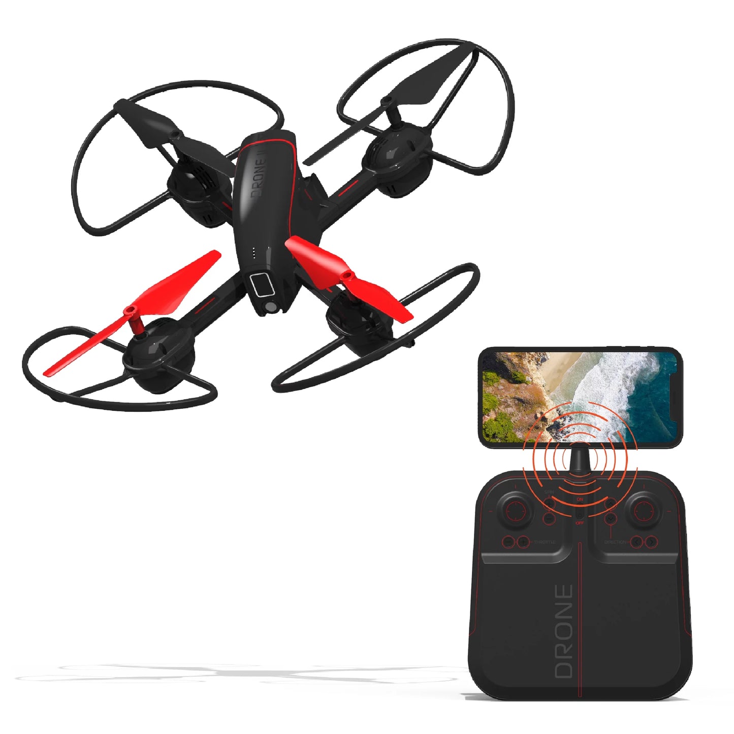 RC Stream Landing, Controlled Rechargeable Assisted Drone 10inch with Remote 2.4GHz with Camera, Mach and SHARPER Quadcopter IMAGE Wireless