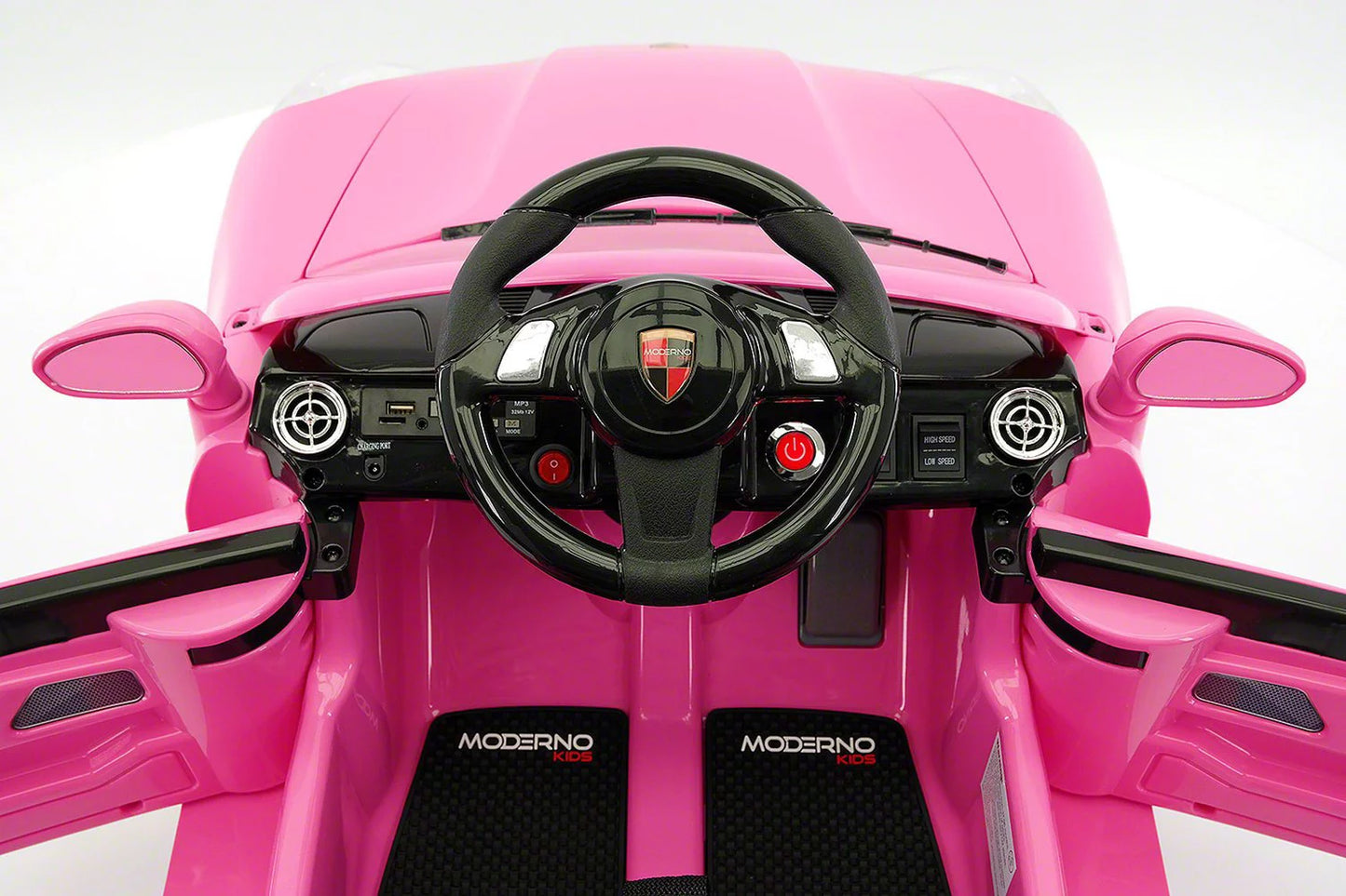 V Ride-On Moderno 12 Kiddie Kids Powered Roadster Pink