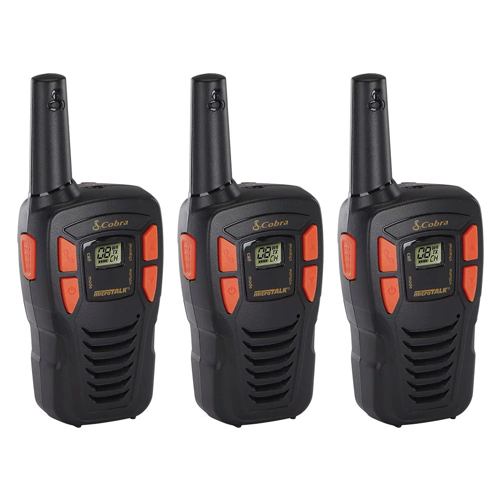 ACXT145 Cobra Radio Channels, Rechargeable, Set Range Compact 22 Walkie for Talkies Long 16-Mile Lightweight, Two-Way Adults -