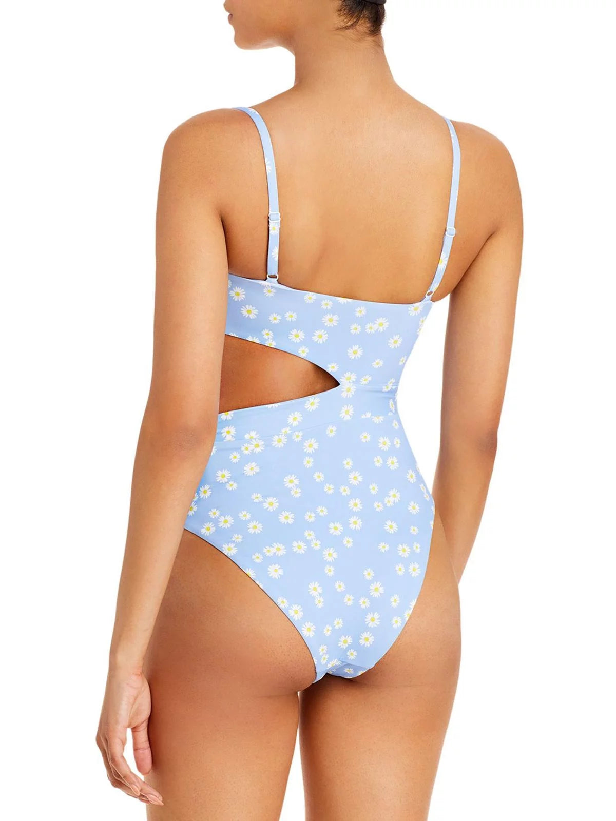 Swim Side Tie Swimsuit Aqua Womens Cutout One-Piece