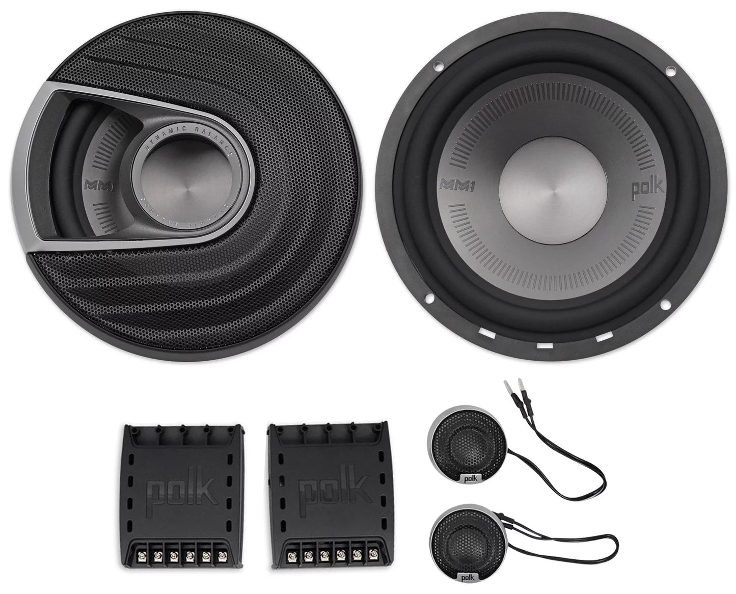 Polk Powered Speakers+Free Car Speakers Audio MM6502 Component 750w Monitor 6.5”