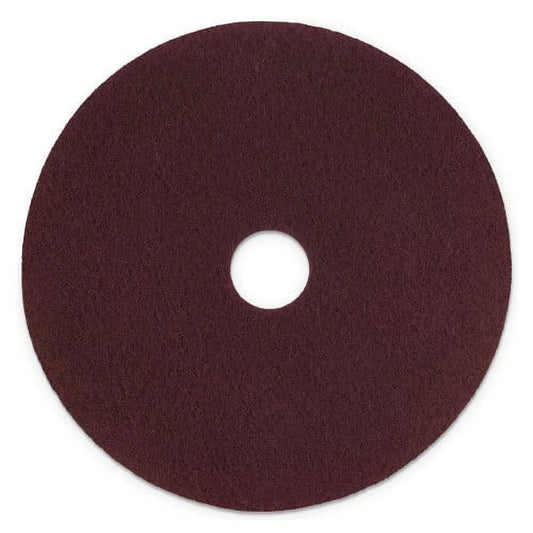 Surface Preparation Pad Scotch-Brite Plus, Diameter, 5/Carton Maroon, 17"