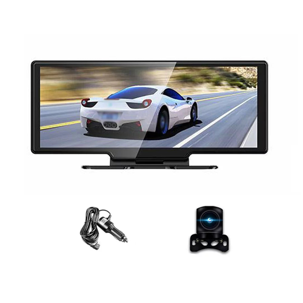 - - Calling Supported Recorder Loop & 4K Built-in G-Sensing, WiFi Parking Driving Rear Touchscreen Auto - Carplay, Front Hands-Free - Dash - Recording, 10.26 Monitor Inch DVR Android Cam