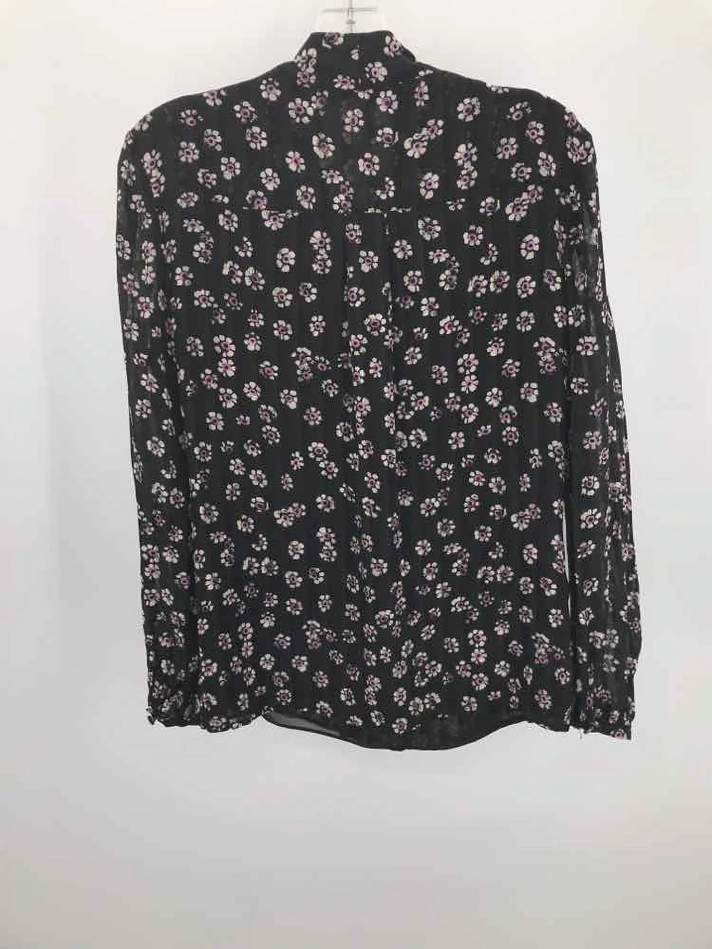 Black Burch Blouse Tory 10 Pre-Owned Floral Size