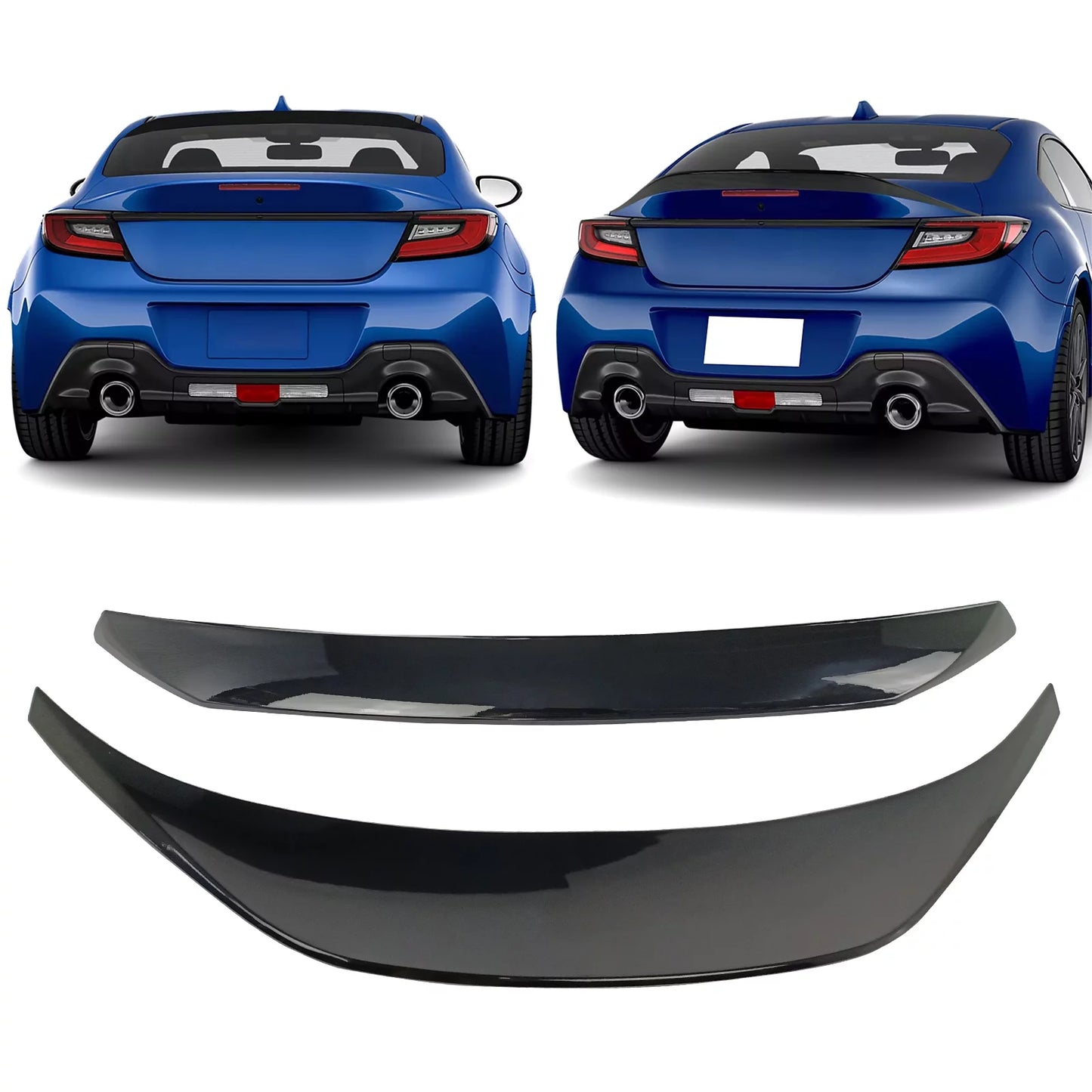 Pearl Spoiler Compatible D4S Trunk Roof + Motorsports Visor Spoiler GR86, Painted Subaru IKON BRZ Style Style Wing Trunk With 2022-2023 Ikon Black TRD ABS Crystal Toyota Rear Silica/Raven + Window