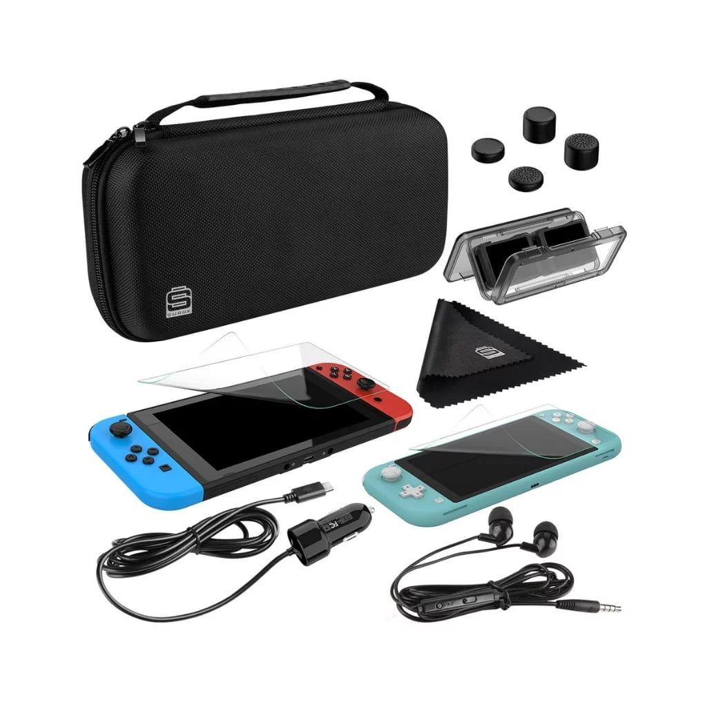 Deluxe, and Accessory 8 Kit Screen White Kart Starter Bundle Cleaning Console Nintendo Switch OLED Mario with Cloth