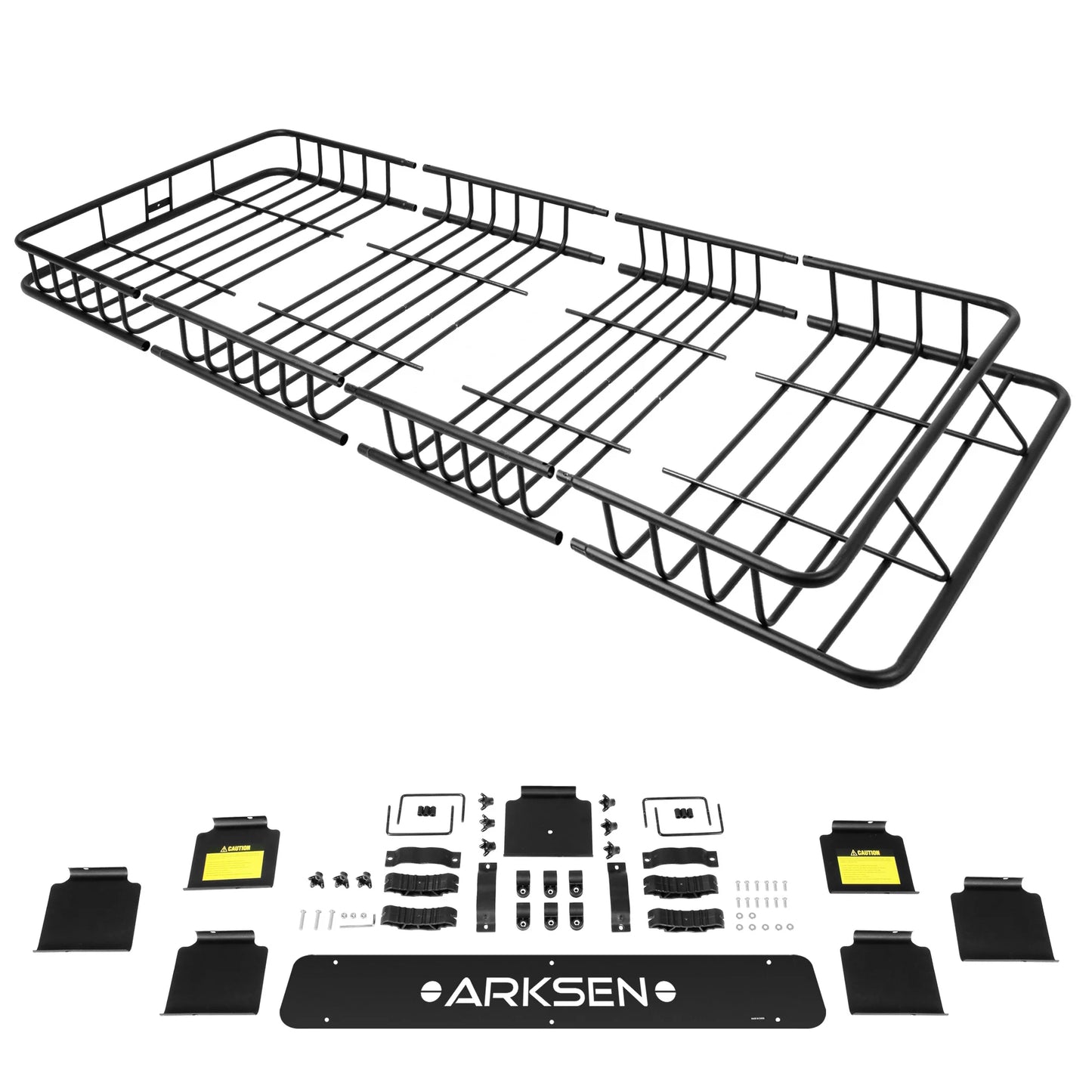 Black Carrier 6" 84"x ARKSEN Rack SUV Holder Extension Roof Car Camping, 39"x Luggage Cargo Universal Top Basket