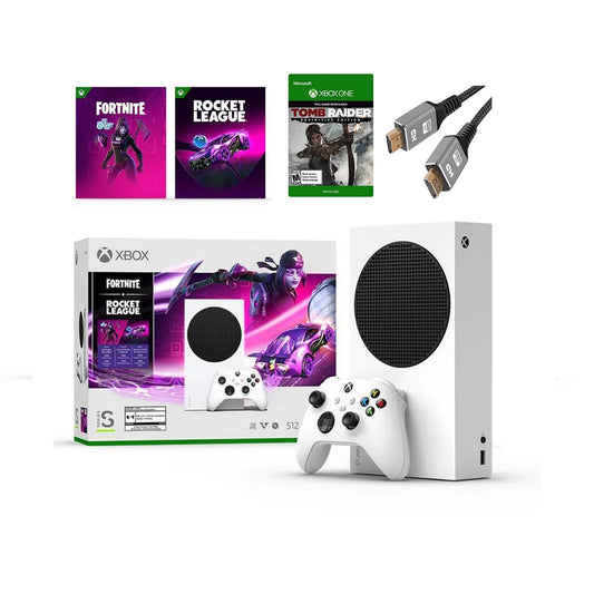 Xbox 798439326296 Bundle & Rocket Tomb League Raider, with Fortnite One,