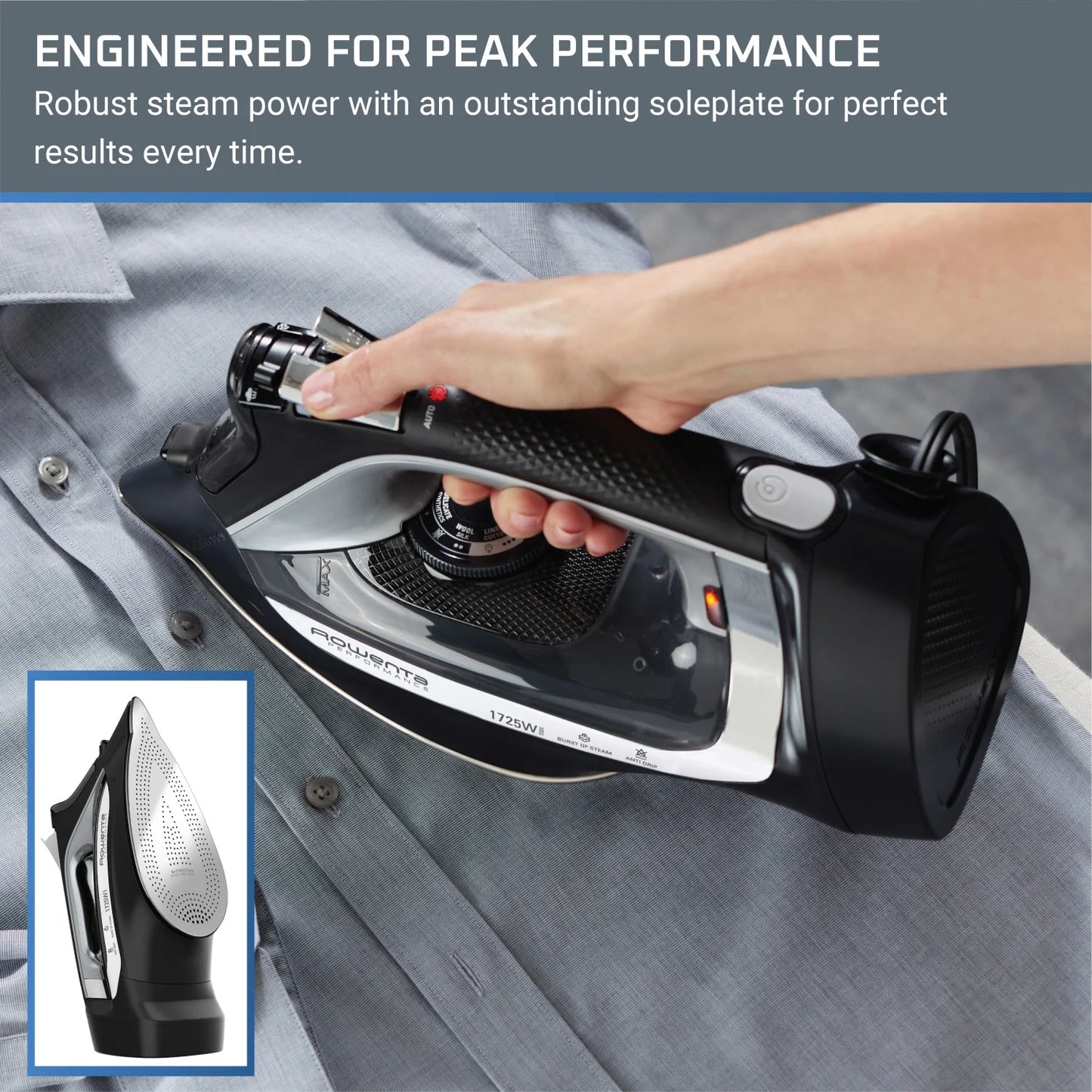 Cordreel Rowenta Accessteam Iron, Black