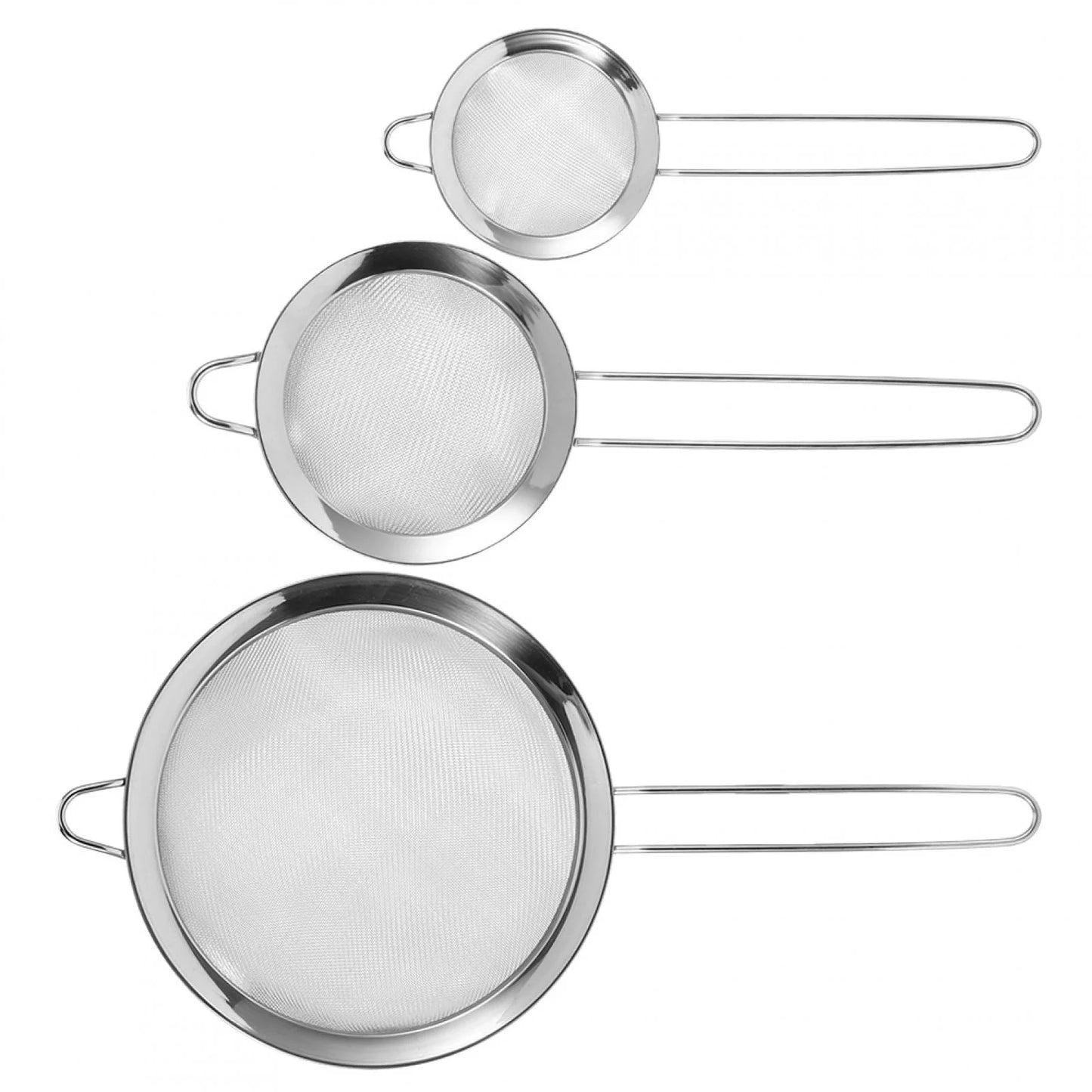 Steel Filter Kitchen Food Filter Flour Stainless 3Pcs Mesh Filter Supplies Strainer Sieve Dekaim Residue Mesh