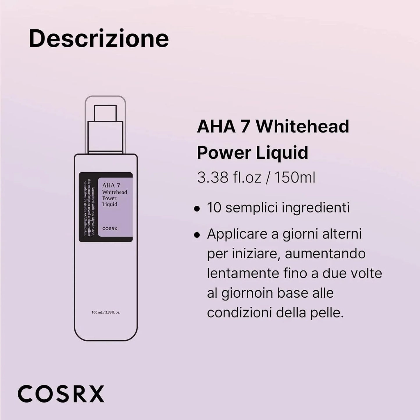 COSRX Power 100ml Liquid, Whitehead 7 AHA