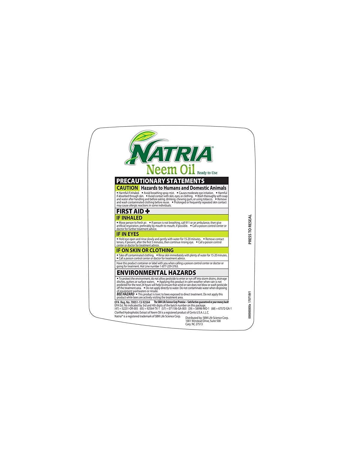 Oil Pack Control, Pest Natria of 2 24-Ounce, Disease Neem and 706250A Ready-to-Use