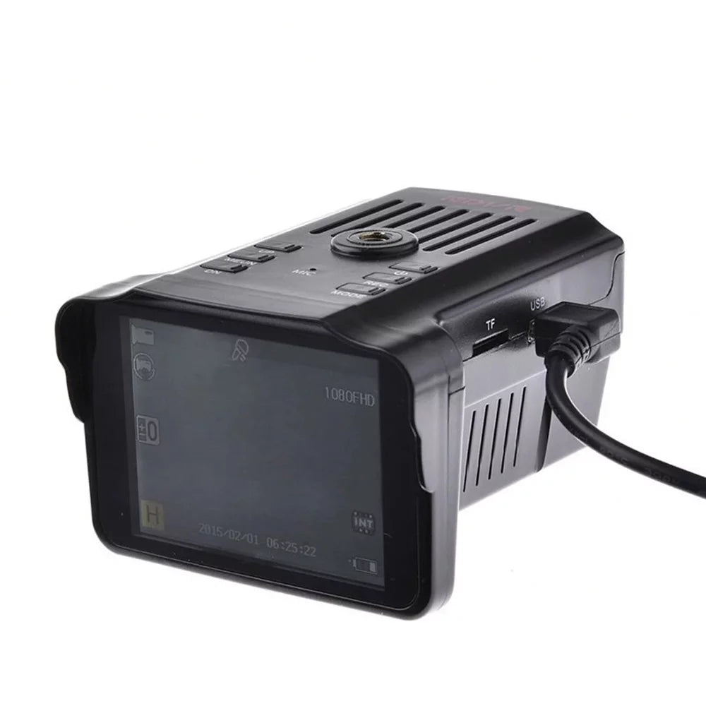 Car and Speed Cam Recorder DVR 2-in-1 moobody 1080P Radars Wide Car Camera Detector Car Angle Dash camera 140° Dashboard