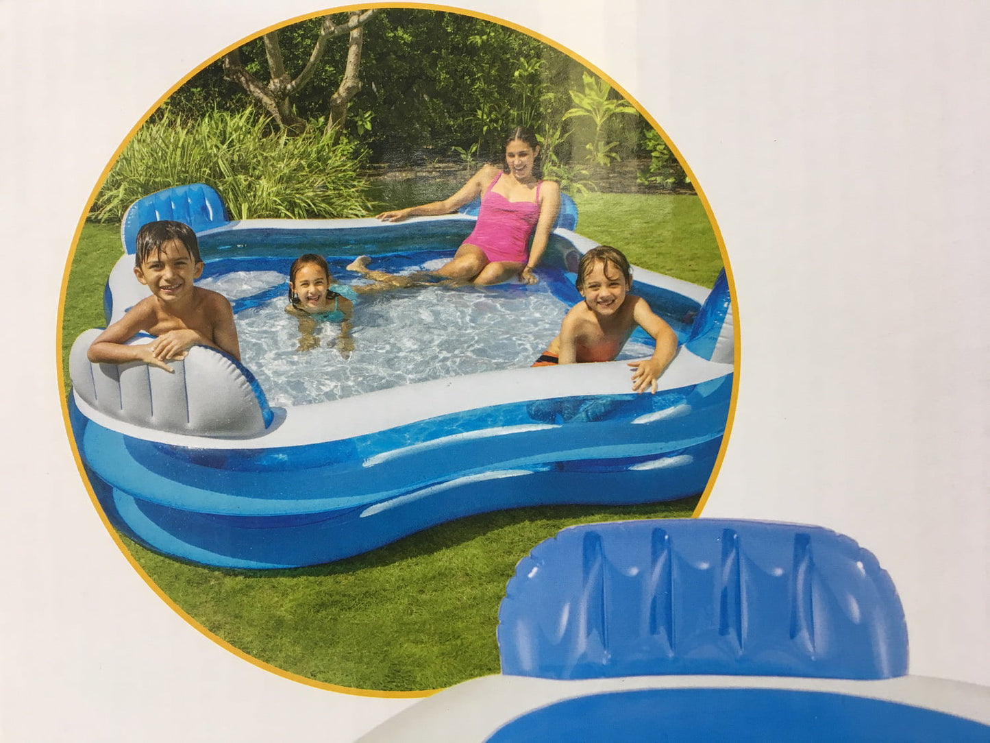 56475EP Swim Center 26" X Inflatable Pool Intex Family Lounge X 90" 90"