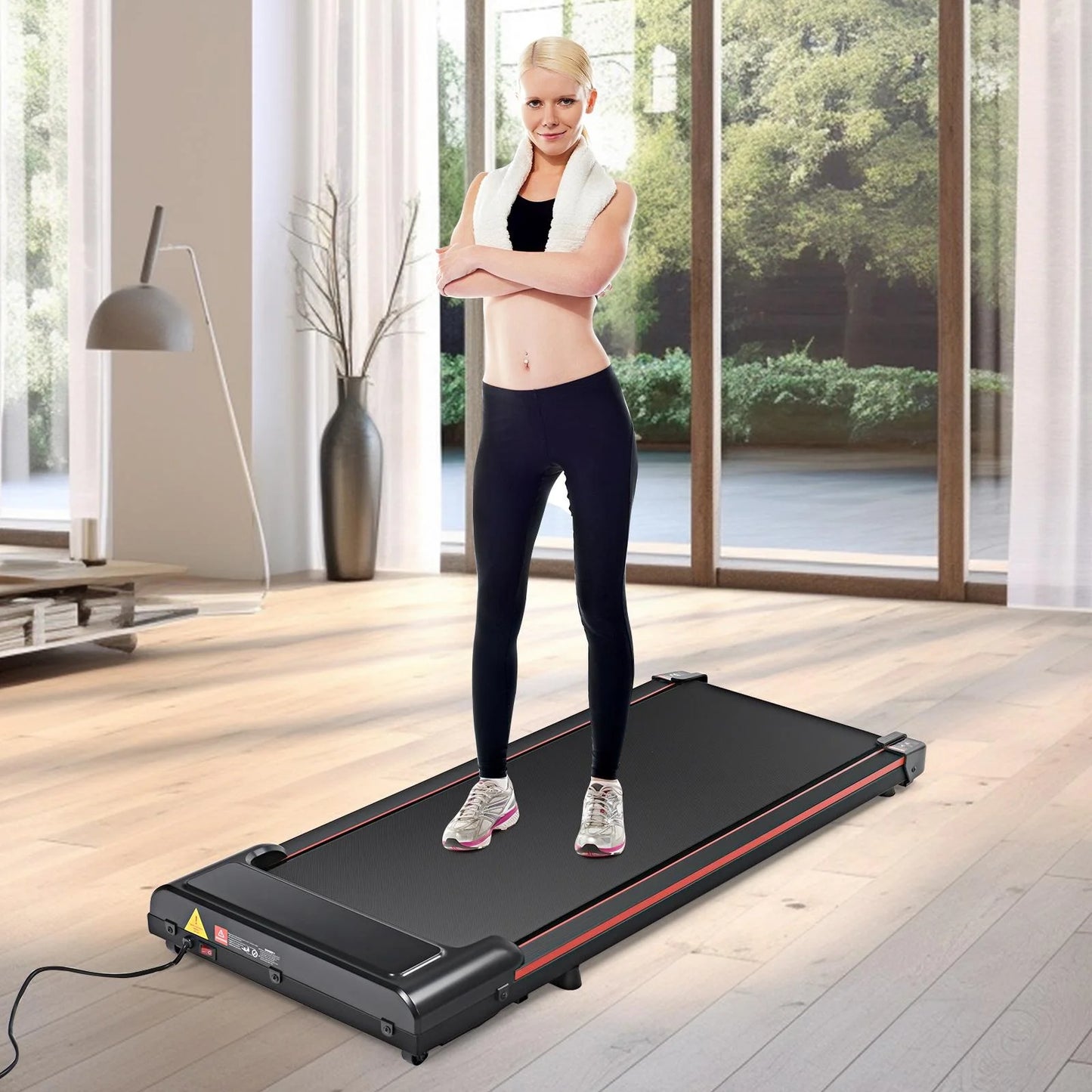 Desk Under for 47''L Remote Walking & Walking Treadmill Capacity, 0.6-3.8MPH LED Small Speed Home Size Control Pad, Office, Portable Jogging, Display, 300lbs for Seizeen