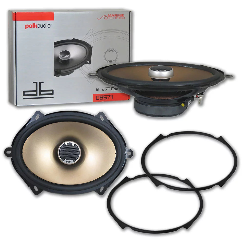 Audio Polk Audio 8 7" Certified 5 Car 6 inch Coaxial x 2-way / Speakers x Marine