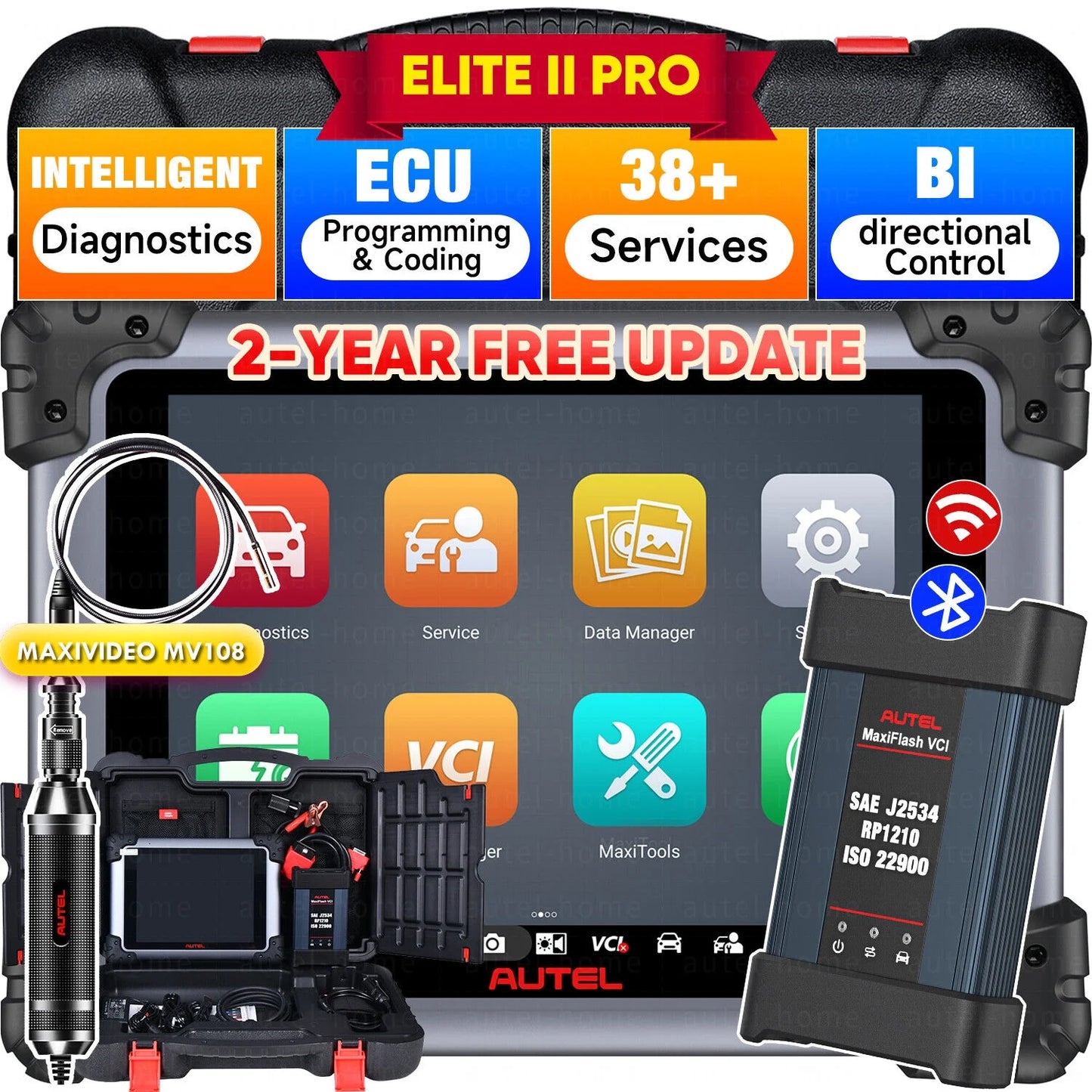 Services Car Programming ECU MaxiSys Ver. Years MS909/ & Autel 2 38+ J2534 Tool of Free 2 Diagnostic II Elite Coding, Pro Diagnostic MS919/ 2.0, Intelligent Elite New Scan