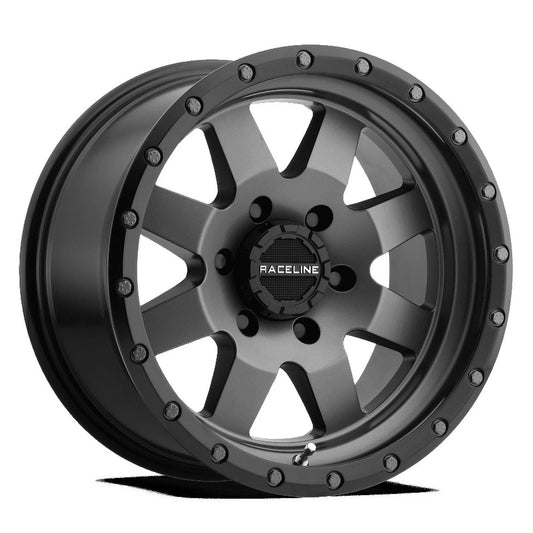 Aluminum 17" -12mm Raceline 6X139.7 Wheel, GUNMETAL 935G-DEFENDER 17X9 DEFENDER Cast