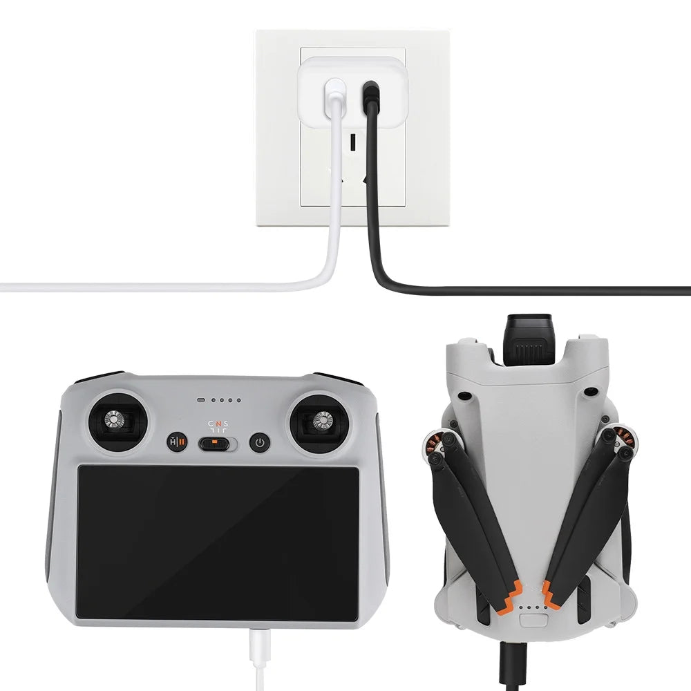 with 3 USB for Charger Mini Pro Cable Dual-Port Parts 2/Mini Type-C Charging Charging DJI 30W