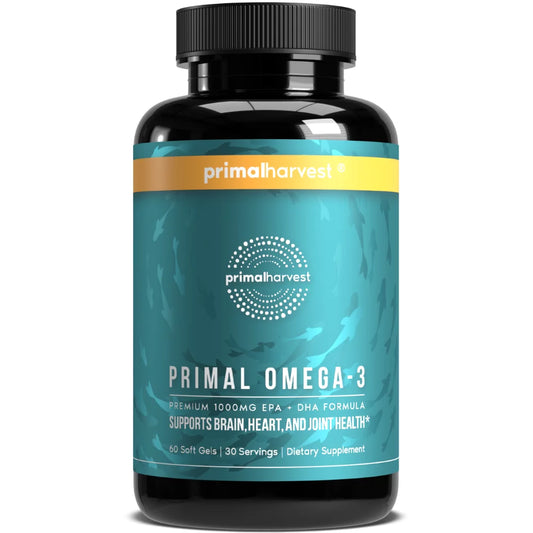 Oil Fish Capsules Supplement, 60 Omega 3 Harvest Primal