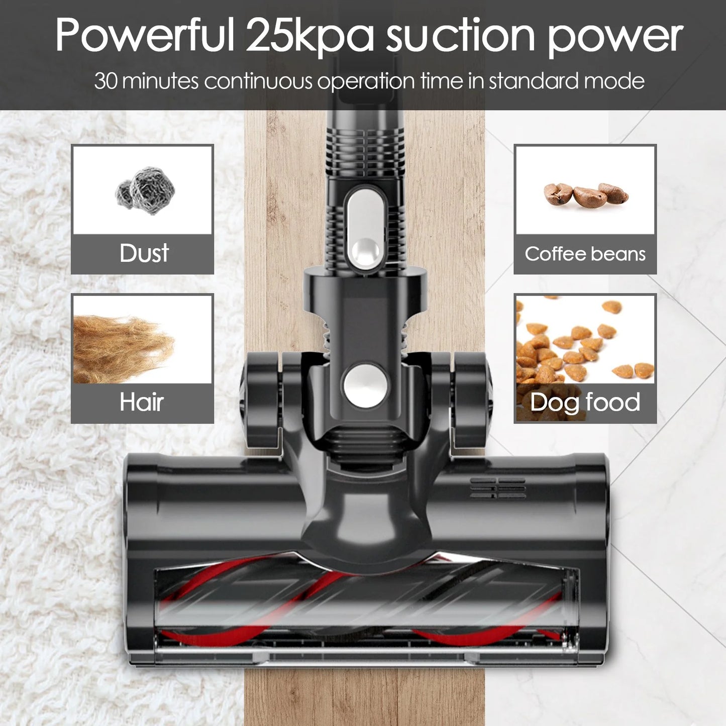 Vacuum 4-in-1 MOOSOO Cleaner Stick Cordless Vacuum Lightweight