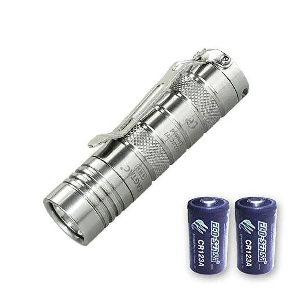 Portable -520 XP-L Lumens RCR123A Ti USB Rechargeable and Charger EAGTAC Clicky Battery D25C Flashlight with