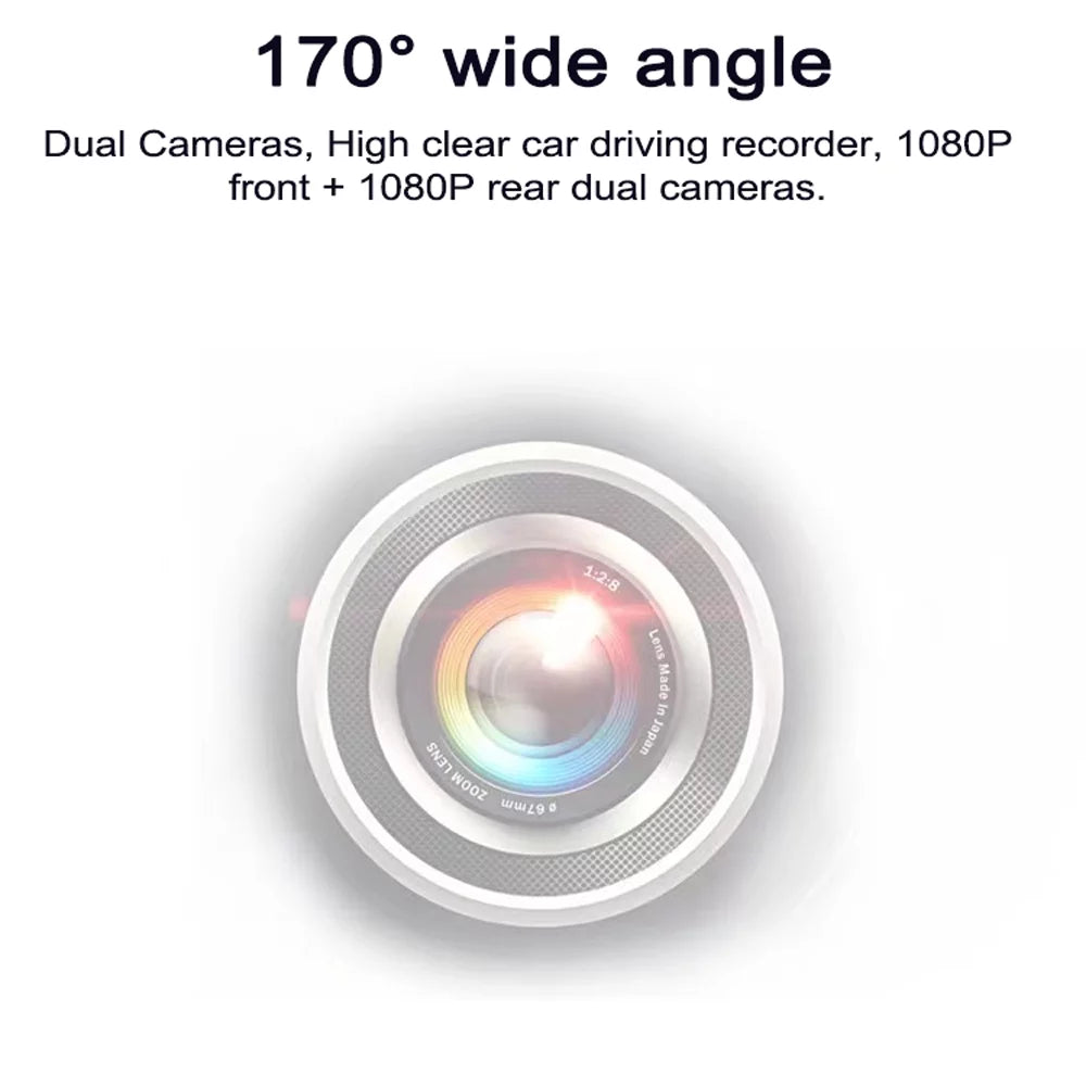 Collision Support Rear Camera 170° Clear 170° 1080P Dual Monitor Dazzduo Wide Inch Rear Camera,Inch Wide DVR Motion Wide 170° 9.66 Dual 9.66 Support Camera Dash Camera Clear Camera Monitor Inch