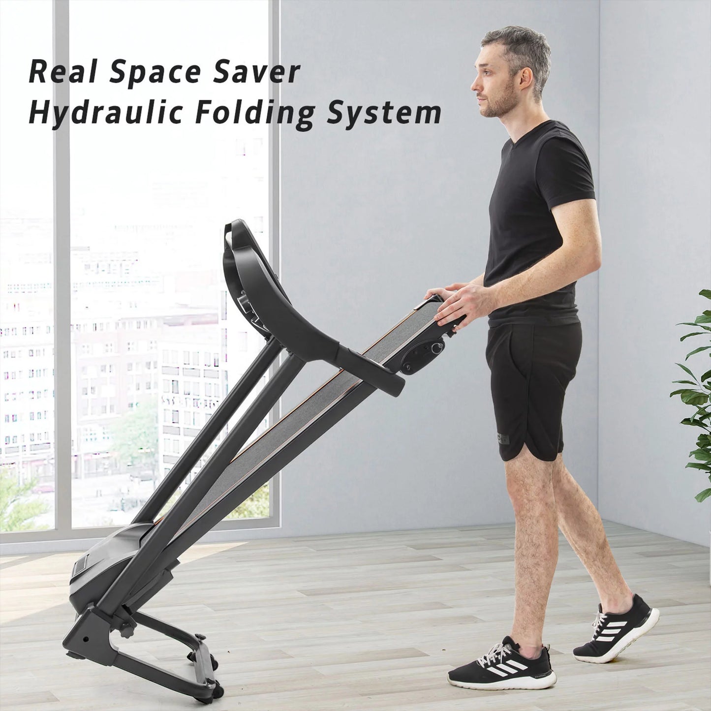 Easy Folding Compact Running and Motorized Treadmill Machine Packed Jogging A