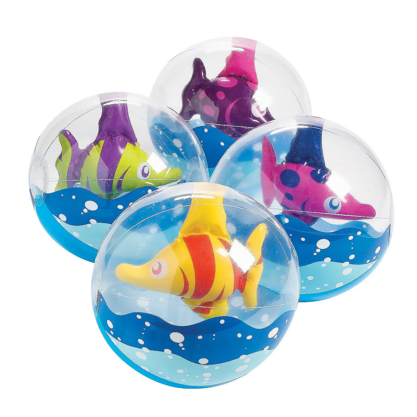 - - Party Inflate Fish Beach Favors 12 Balls Tropical In Pieces