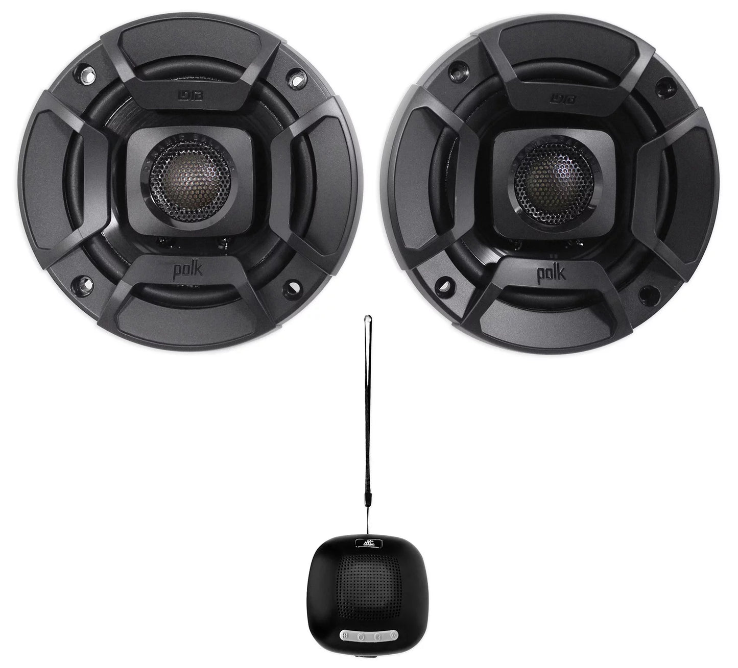 Polk 270w Car/Marine/ATV/Motorcycle 4" Audio (2) Speakers+Speaker DB402