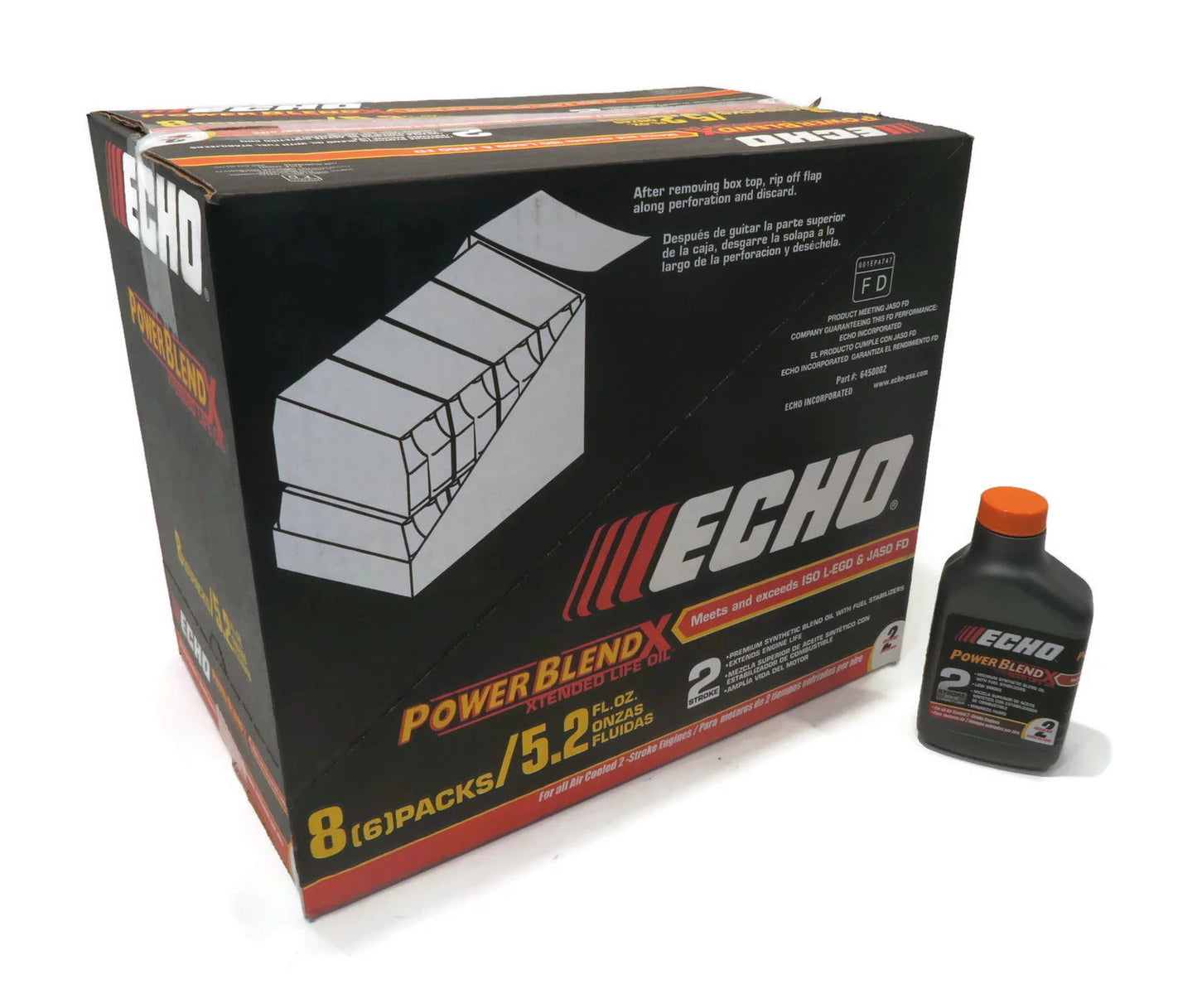 of Engines Power 5.2 Blend Cycle 2-Stroke Bottles (Pack Gold for New OEM of Ounce Oil ECHO 2 96)