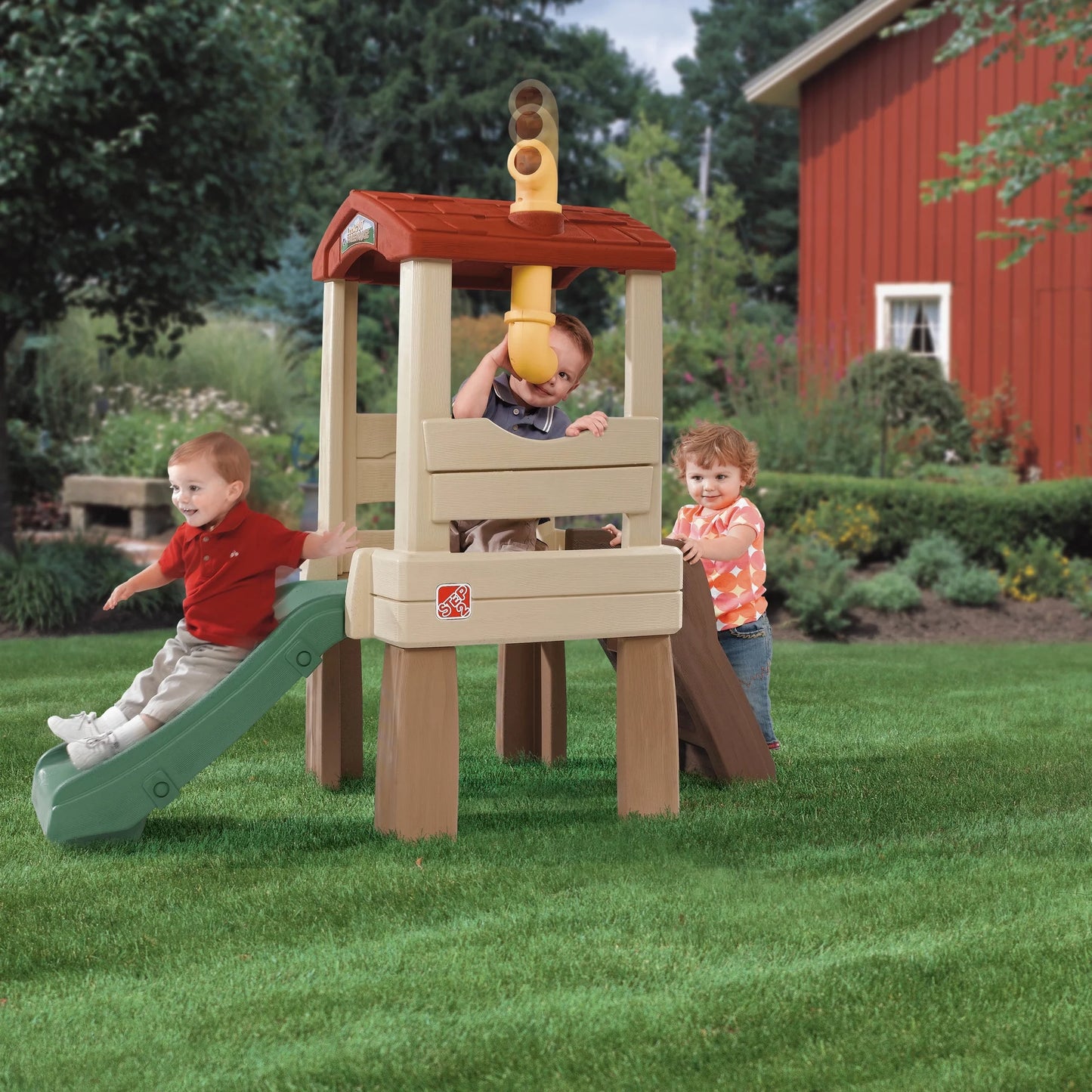 Treehouse with Climber Slide Naturally Toddler Step2 Playful Lookout