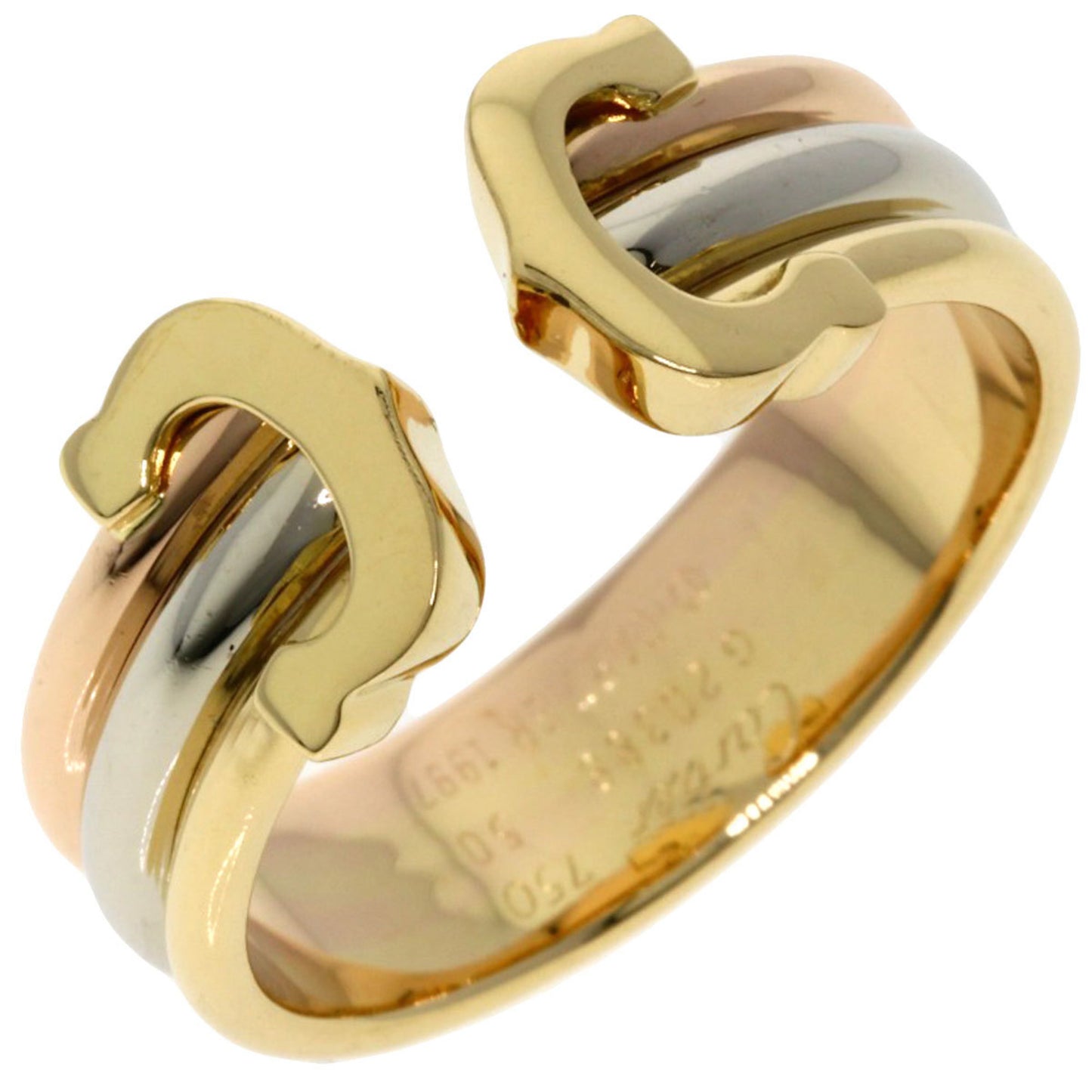 CARTIER Pre-Owned K18 #50 Yellow (Good) Ring 2C Women's Cartier Gold/K18WG/K18PG