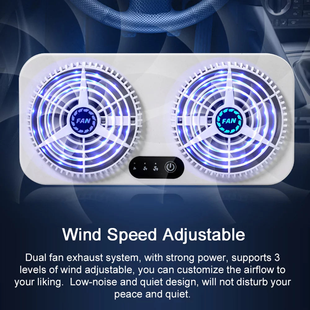 Circulation ammoon USB Speed Home Ventilator for Fan Car Air Exhaust Cooling Silent Car Cooler Wind Adjustable Vehicle Office with Efficient