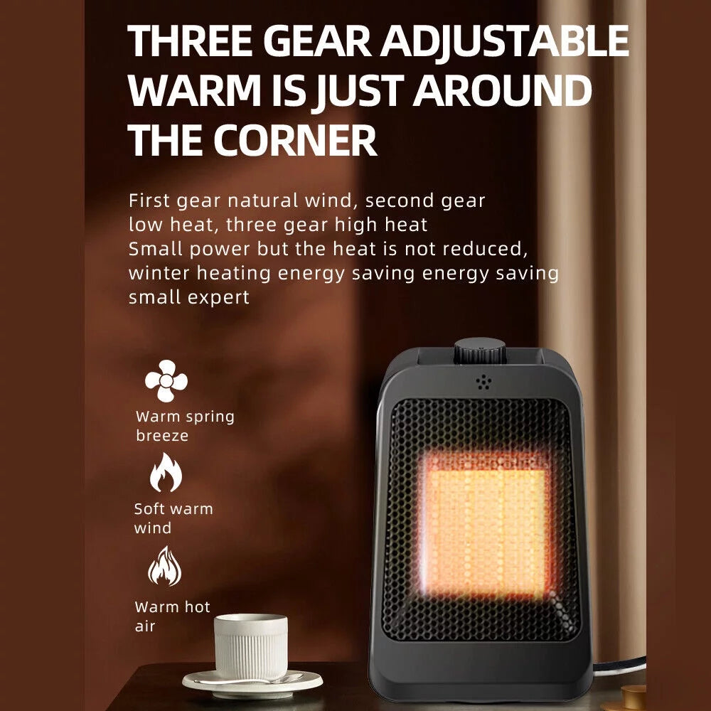 Space Anywhere Warm Home Heater Black Modes JahyShow - Office - and Portable Keep Thermostat, - Adjustable Heater 3